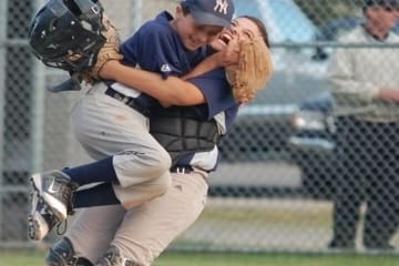 Happy Little League Players
